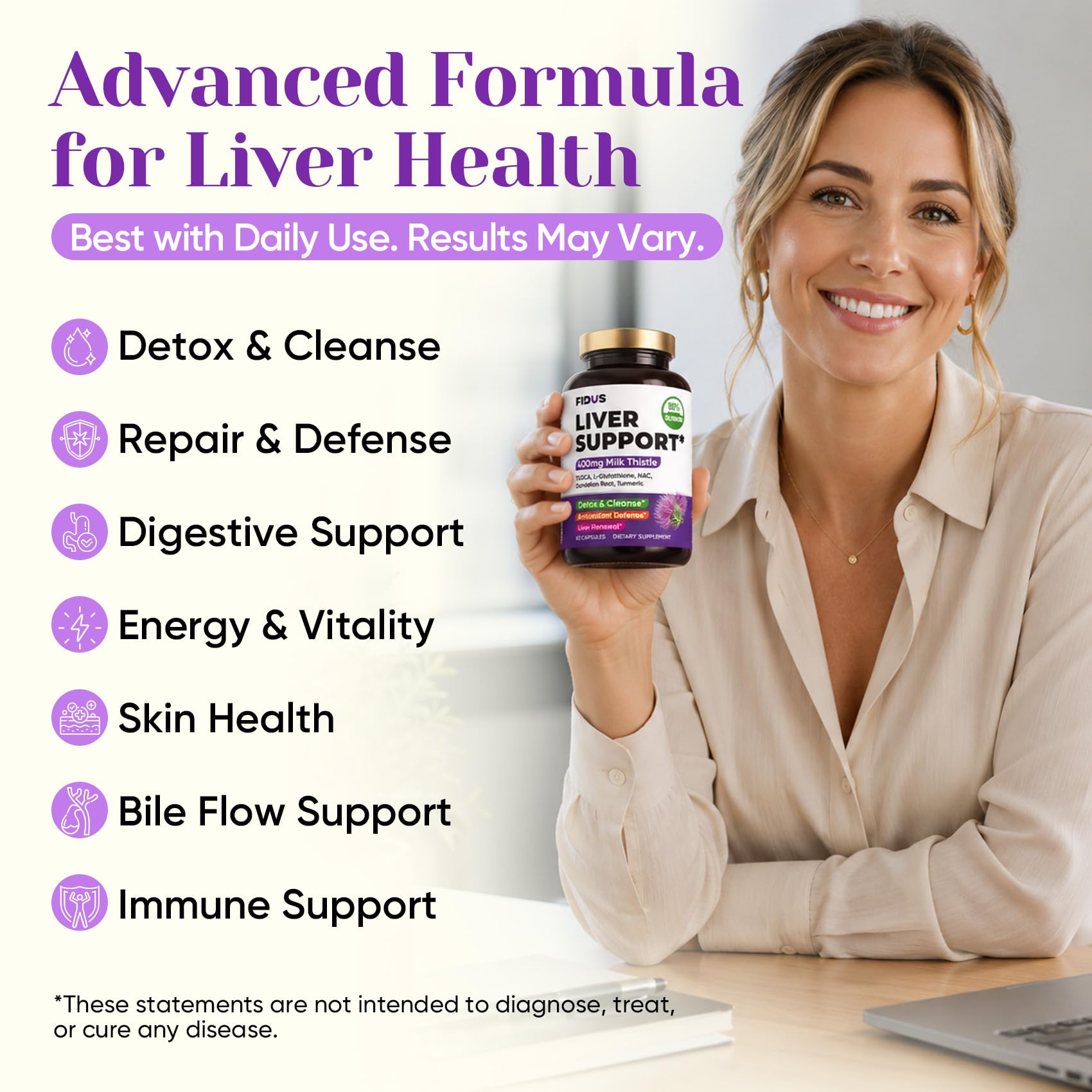 Liver Cleanse Detox & Repair, Milk Thistle(80% Silymarin) with NAC,Turmeric — Amazon image 5