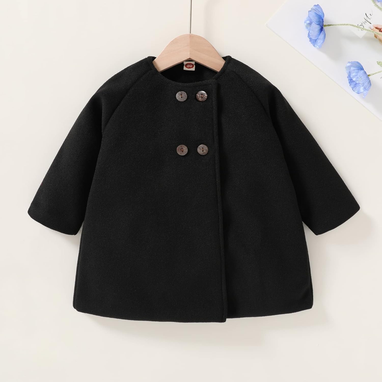 JEELLIGULAR Toddler Baby Girl Coats Kids Cloak Button Warm Thick Jacket Clothes Baby Fall Winter Outwear Clothes Set - Image 3