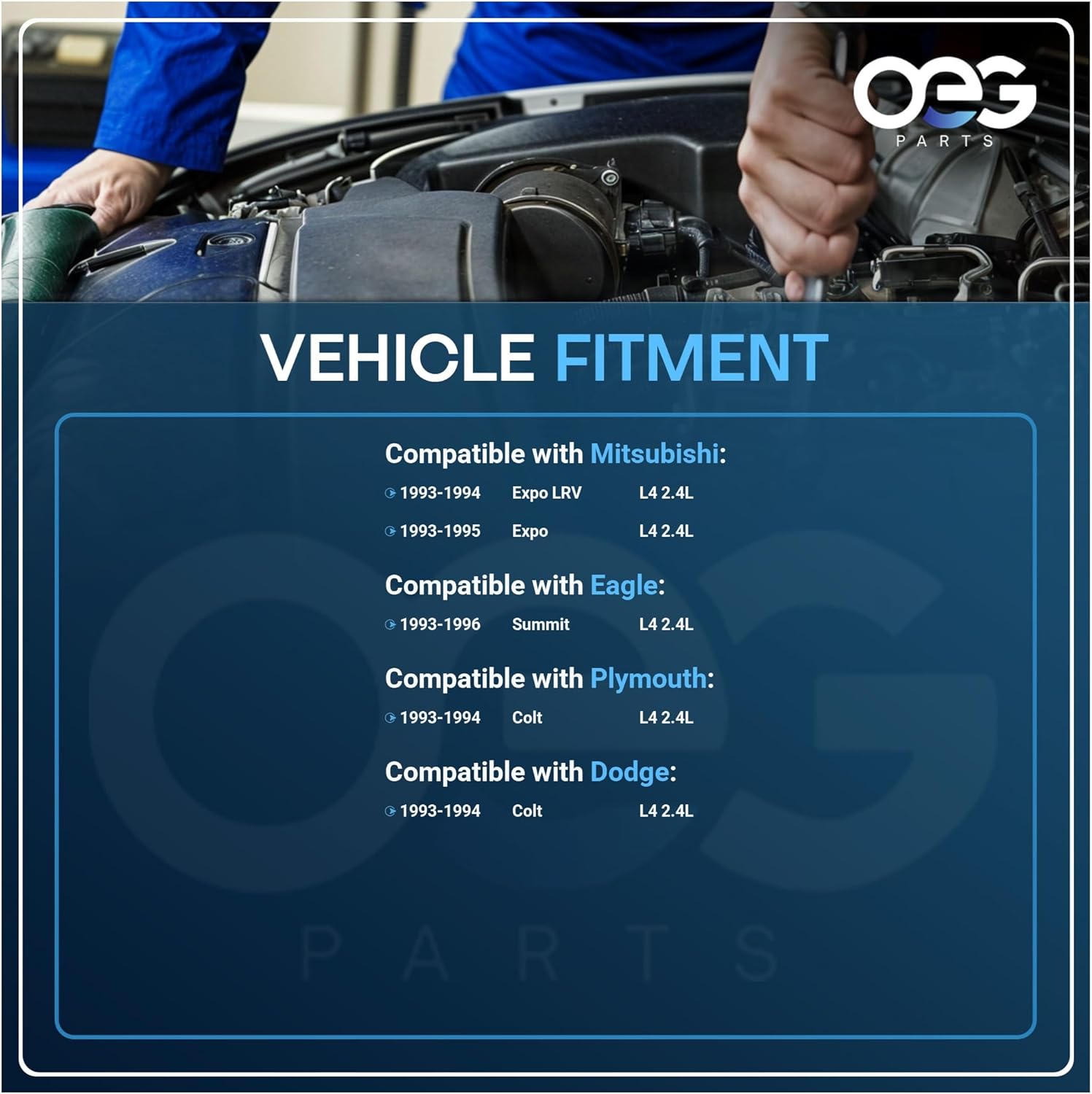 OEG Parts New Distributor Compatible With 1993 1994 1995 1996 Mitsubishi Dodge Eagle Plymouth 2.4 4-cyl MD190168