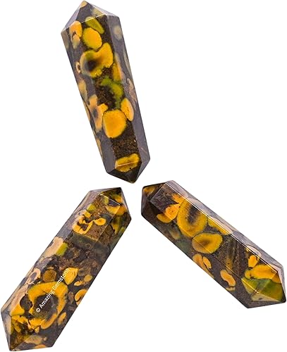 Vista 133 de Amazing Gemstone Puntos de cristal de amatista, cristales curativos y piedras a granel, paquete de 3 puntas curativas de doble terminación