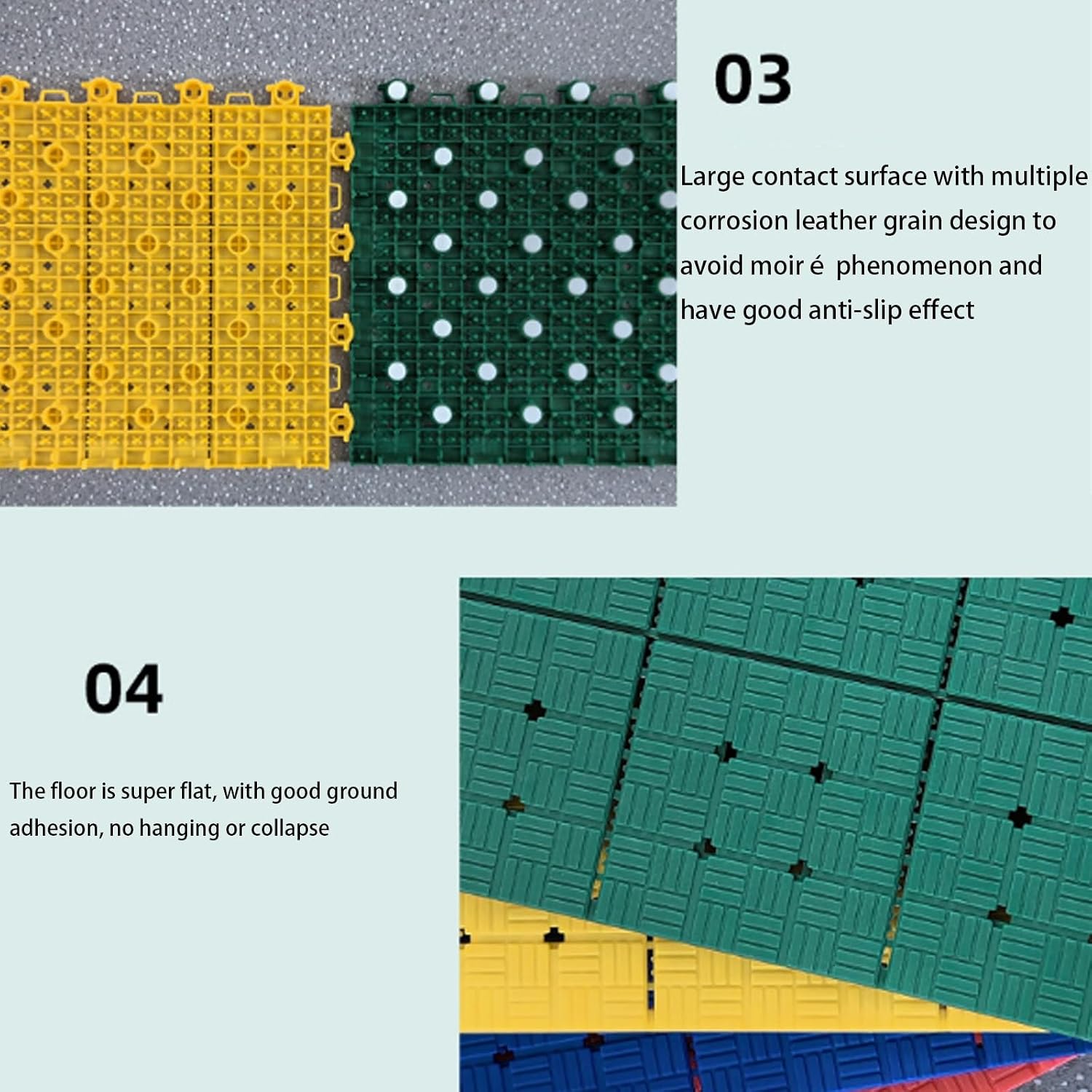 10 Inch Modular Interlocking Floor Tiles，Gymnasium Basketball Court Playground Public Leisure Place DIY Puzzle Sports Flooring (10PCS)(Red)