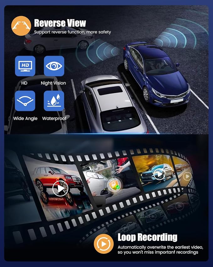 Cámara 360° para Auto 4 Canales 2K + FHD 1080P x3 WiFi miniatura 6