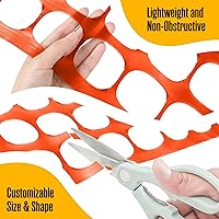 Vista 6 de Houseables Valla de malla de plástico, red de barrera de construcción, naranja, 4'x100' pies, 1 rollo, cercado de jardín, envoltura de cercas, sobre