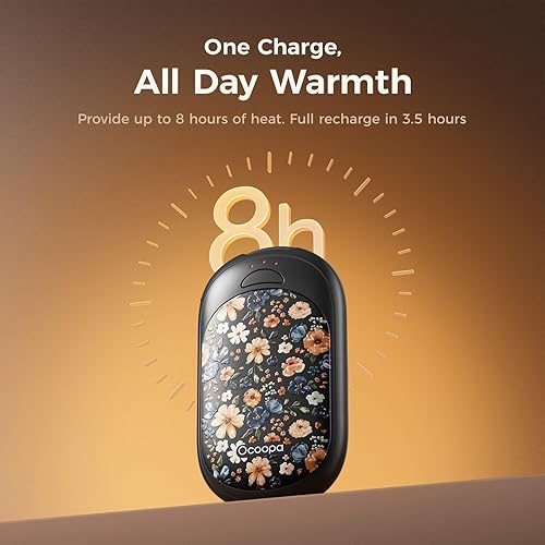 Miniatura 62 de OCOOPA Calentadores de manos magnéticos recargables, paquete de 2, calentadores de manos eléctricos AI, calentamiento rápido, 3 ajustes, certificado