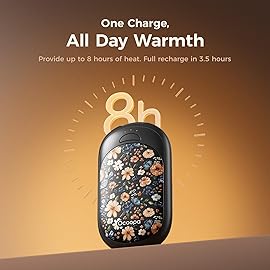 OCOOPA Magnetic Hand Warmers Rechargeable 2 Pack, Gifts for Women Girls Teens, White Elephant Gifts for Adults, Christmas Stocking Stuffers Birthday Anniversary, UT3 Lite - Artists in Bloom Design