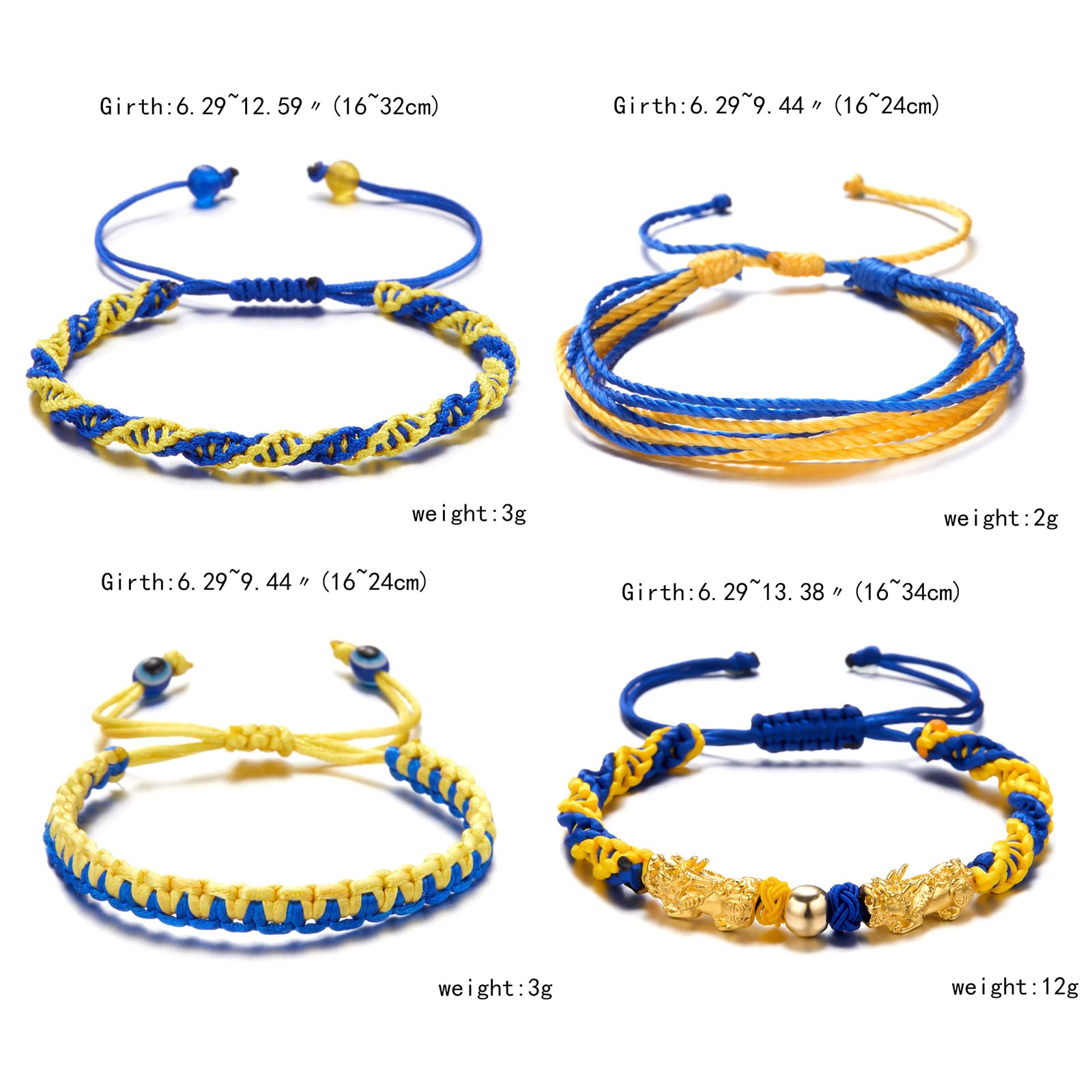 Amazon.co.jp: VOCUE ブルー イエロー ナショナル ブレスレット