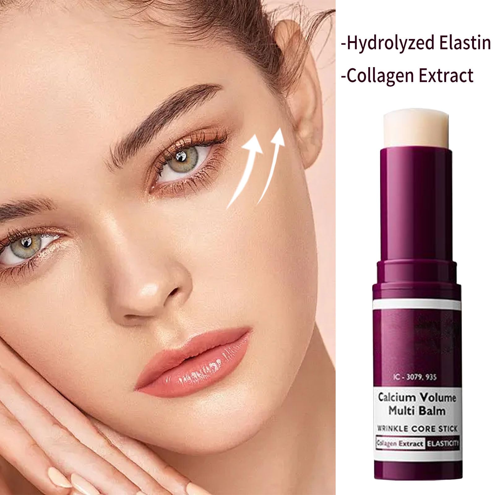 2 pezzi Calcium Volume Multi Balm Stick Balm Balsamo Oculare Multifunzionale Balsamo Arricchito Con Collagene Anti-Aging & Firming Skincare Stick Stringe La Pelle Ripara e Idrata