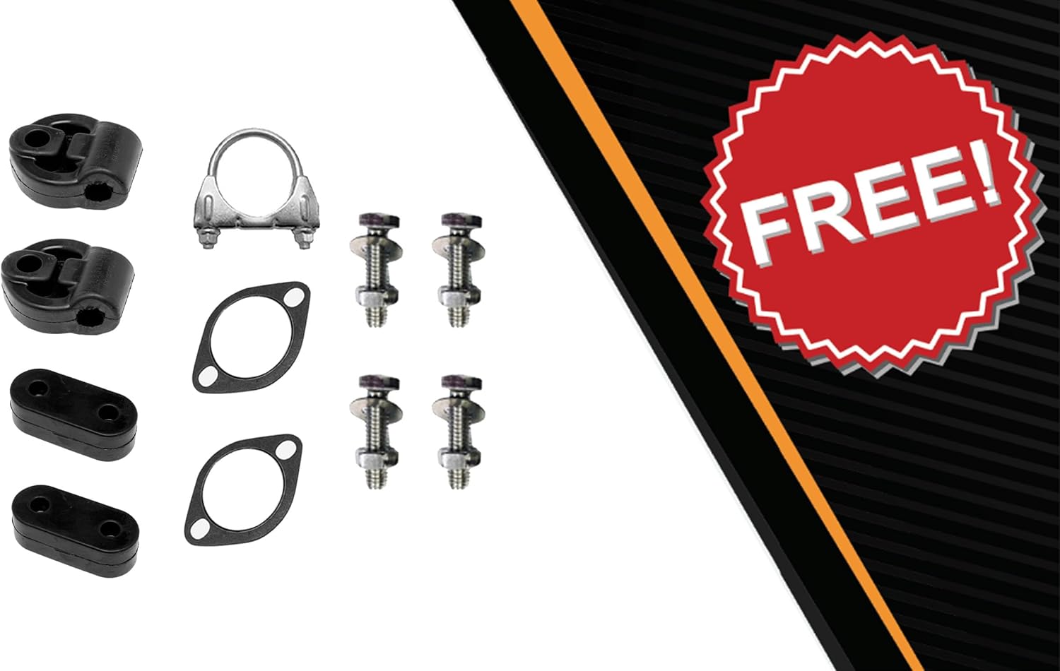 Northeastern Exhaust | Stainless Steel Resonator Pipe, Muffler Exhaust Kit Compatible for Nissan 350Z 2003-2006 3.5L | Free Gasket, Hanger, Bolt Kit and Clamps Included | Automotive Replacement Part