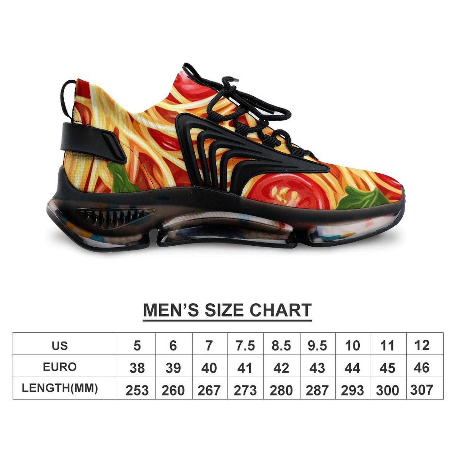 Spaghetti Pasta Noodles T-omato Salsa Uomini Scarpe Da Corsa Atletica Scarpe Da Ginnastica Walking Sneakers