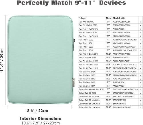 Vista 146 de MoKo Funda para tablet de 12.9 pulgadas para iPad Pro M4 y Air M2 2024, iPad Pro 12.9 M2 y M1, Galaxy Tab S8+/S9+ 12.4, bolsa de poliéster claro