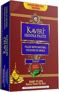 Kaveri 6 Pack Ready To Use Henna Paste Hair Dye Cones Reddish Brown Color tubes Color For Women Perfect For Spot Hair Coloring Long-lasting & Cruelty-Free - Pack of 6 New