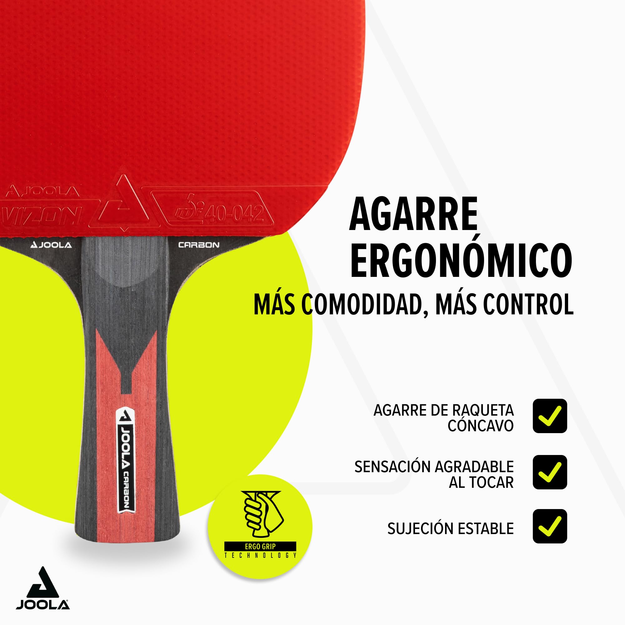 JOOLA Carbon Raqueta de Ping Pong Profesional, para Jugadores avanzados - Tecnología Carbowood
