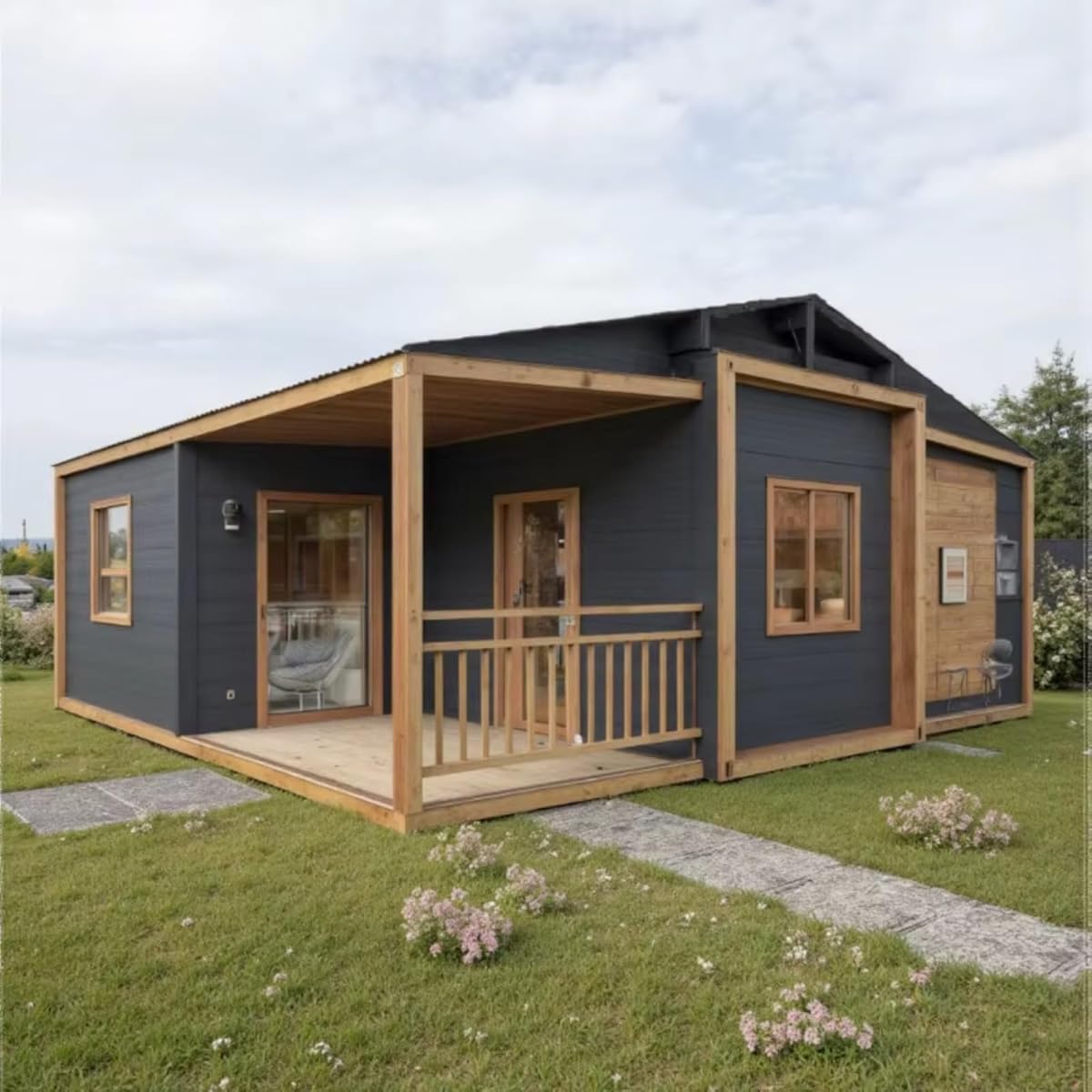 Foldable Prefab Tiny House Kit 3 Bedroom Mobile Home - Thumbnail 2