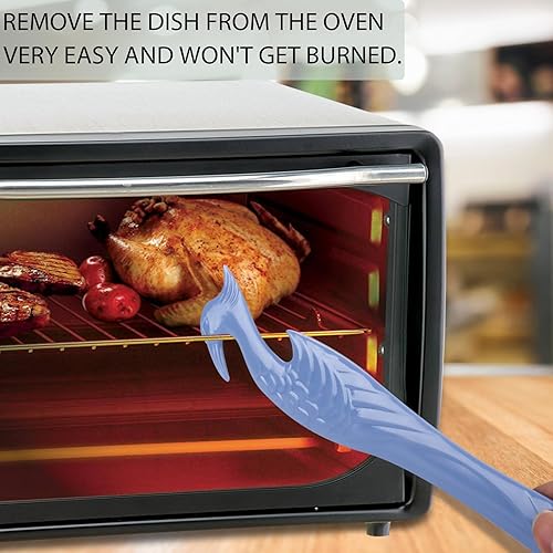 Miniatura 2 de Herramienta de empuje para hornos de 2 unidades de herramientas de extracción de estante de horno (11 pulgadas), tiradores de rejilla de horno con