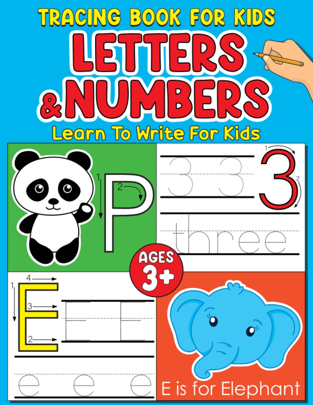 Letters & Numbers Tracing Book For Kids Learn To Write For Kids Ages 3+, Handwriting Activity