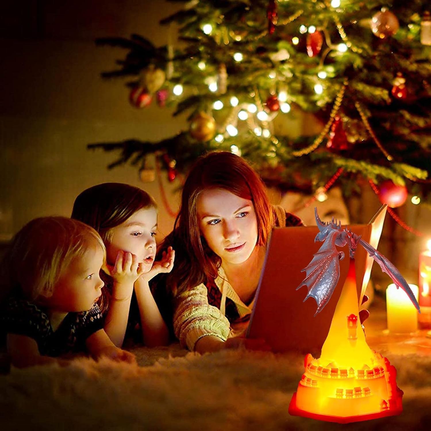 Garçons veilleuse feu Dragon Lampe lumière 3D imprimé Dragon lumière Volcan Dragon Lampes Lampe de Chevet pour Enfants garçons Filles