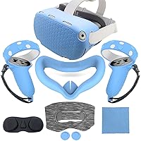 Vista 11 de JYMEGOVR for Oculus Quest 2 Silicone Cover, Protective Cover Accessories for Meta VR, Multi Colors Soft Shell Skin, Controller Grips & Face Cover