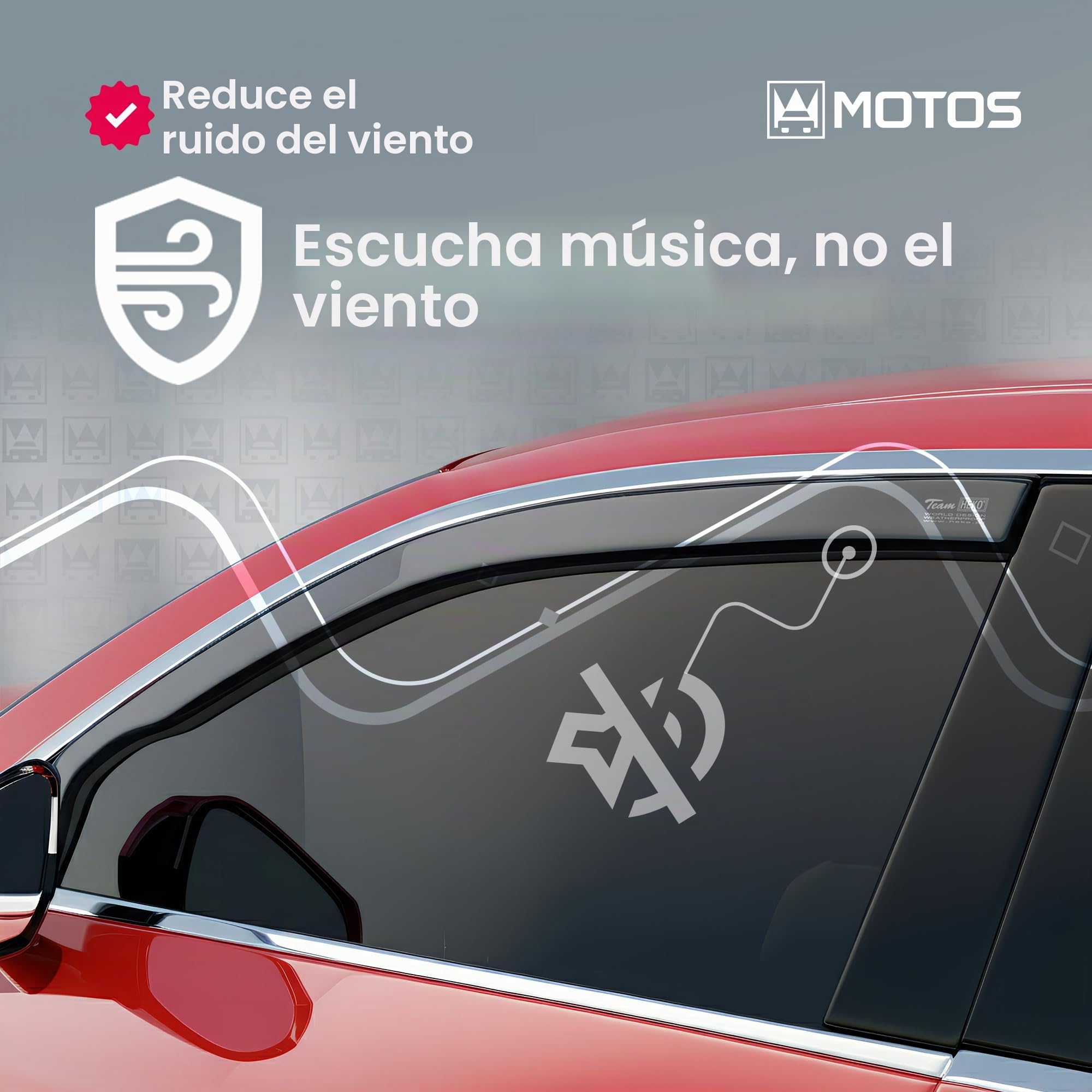 MOTOS Deflectores de Viento para Citroen BERLINGO III Desde 2018 Duraderos y Robustos, Deflector de Lluvia, Reducción de Ruido y Turbulencias del Aire, Fácil Instalación, Protección Estética y Ahorro