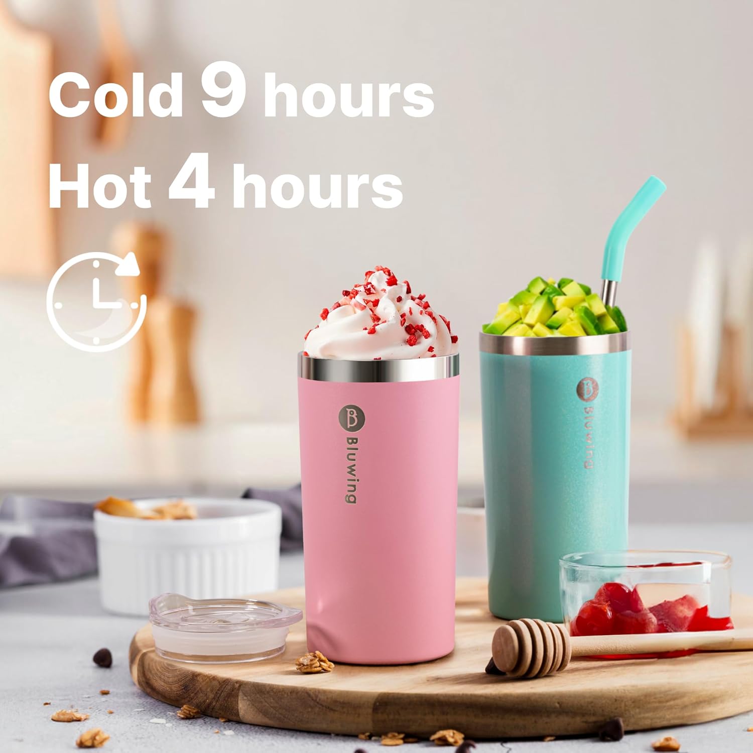 Skinny Tumbler with Straw-12 oz Insulated Travel Coffee Tumbler Stainless Steel Double Wall Coffee Mug, Sweat-Free (Apple Green) - Image 6