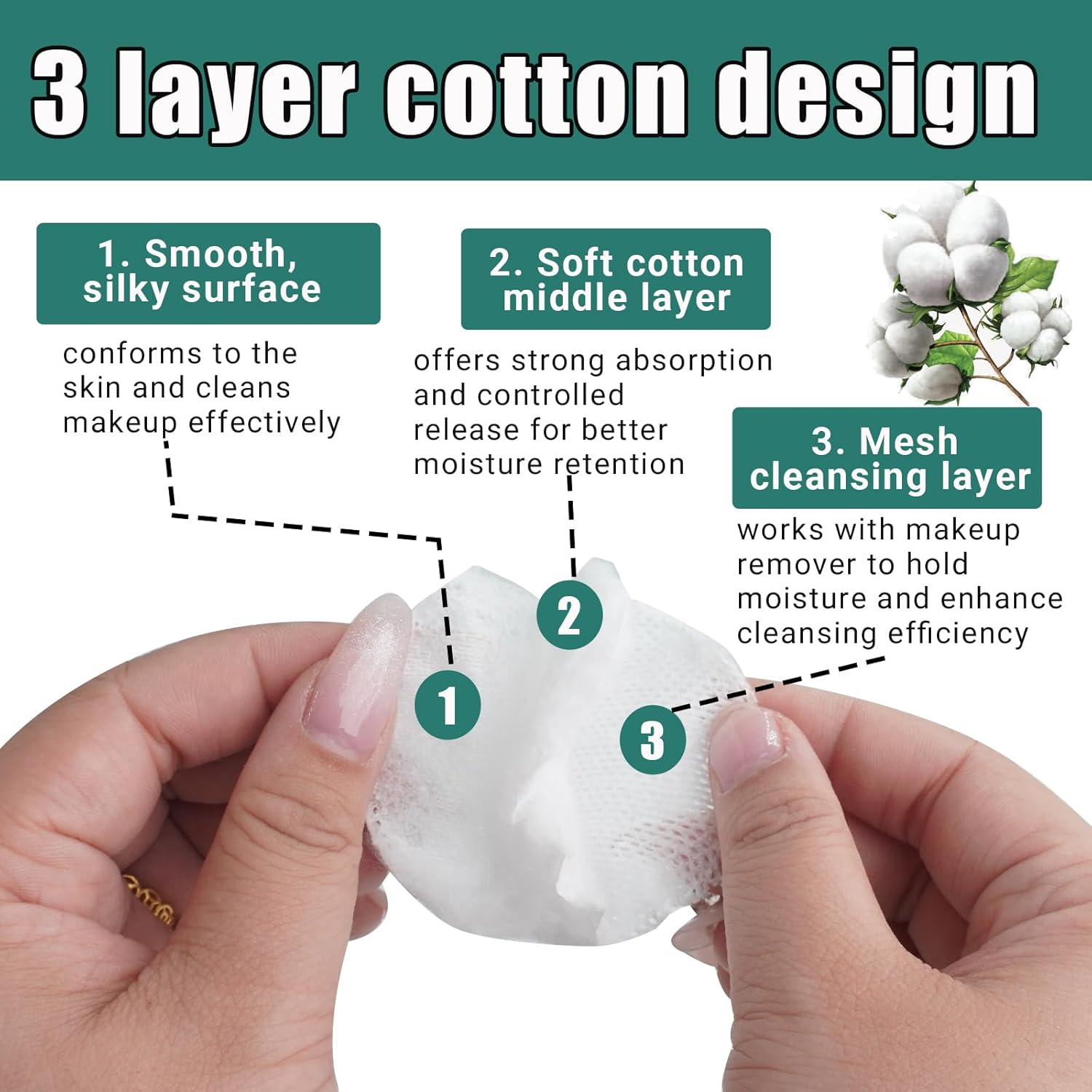 4500 Pcs Cotton Rounds Bulk Makeup Removal Toner Pads Exfoliating Rounds Makeup Remover Cotton Facial Pads for Face