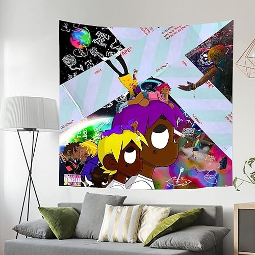 Miniatura 4 de Rsefly Uzi - Tapiz de rapero, tapiz de rapero, tapiz de rap, cubierta de álbum de música, póster para dormitorio, hip hop, tapices colgantes de