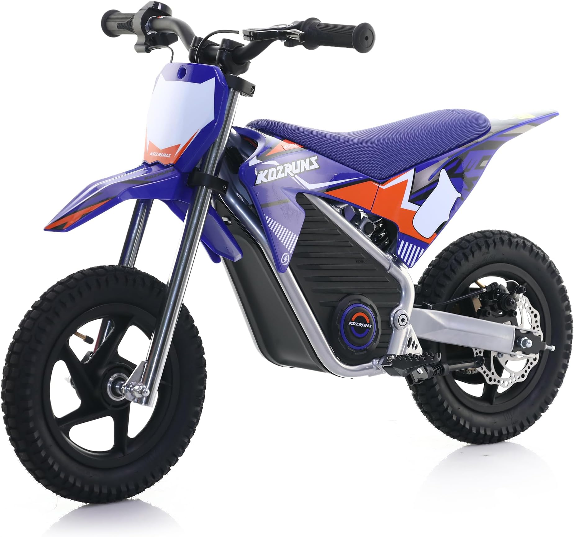 Electric Dirt Bike for Boys Girls Ages 3-6, 150W High Racing Competition Grade Motorcycle, Up to 8MPH 2 Speed Settings Balance Bike, 12IN Off-Road Tires & Advanced Shock Absorption, Blue