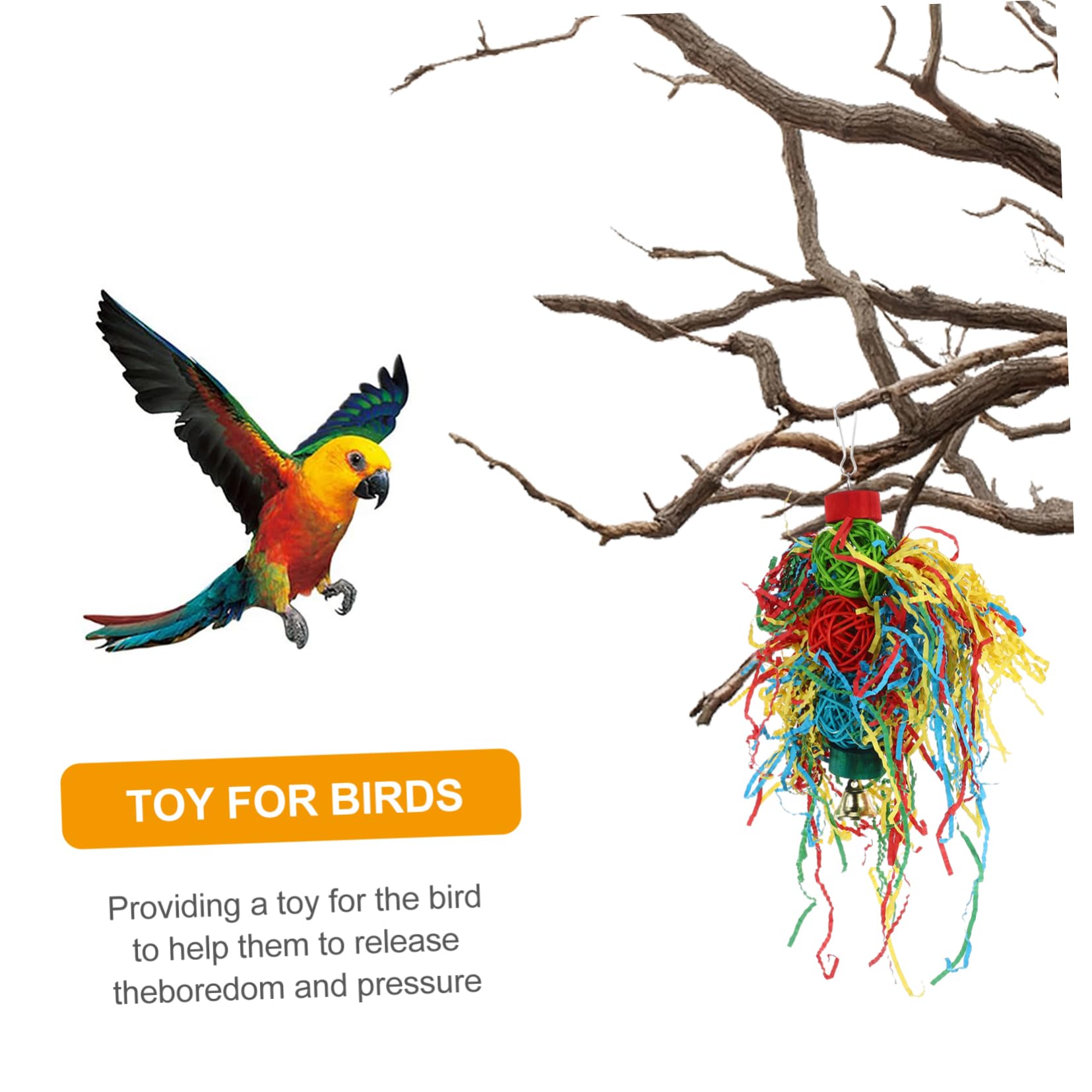 BESPORTBLE 12pièces Jouets Suspendus pour Oiseaux Accessoires De Mâcher Déchiqueter pour Perroquets Perruches Et Petits Oiseaux