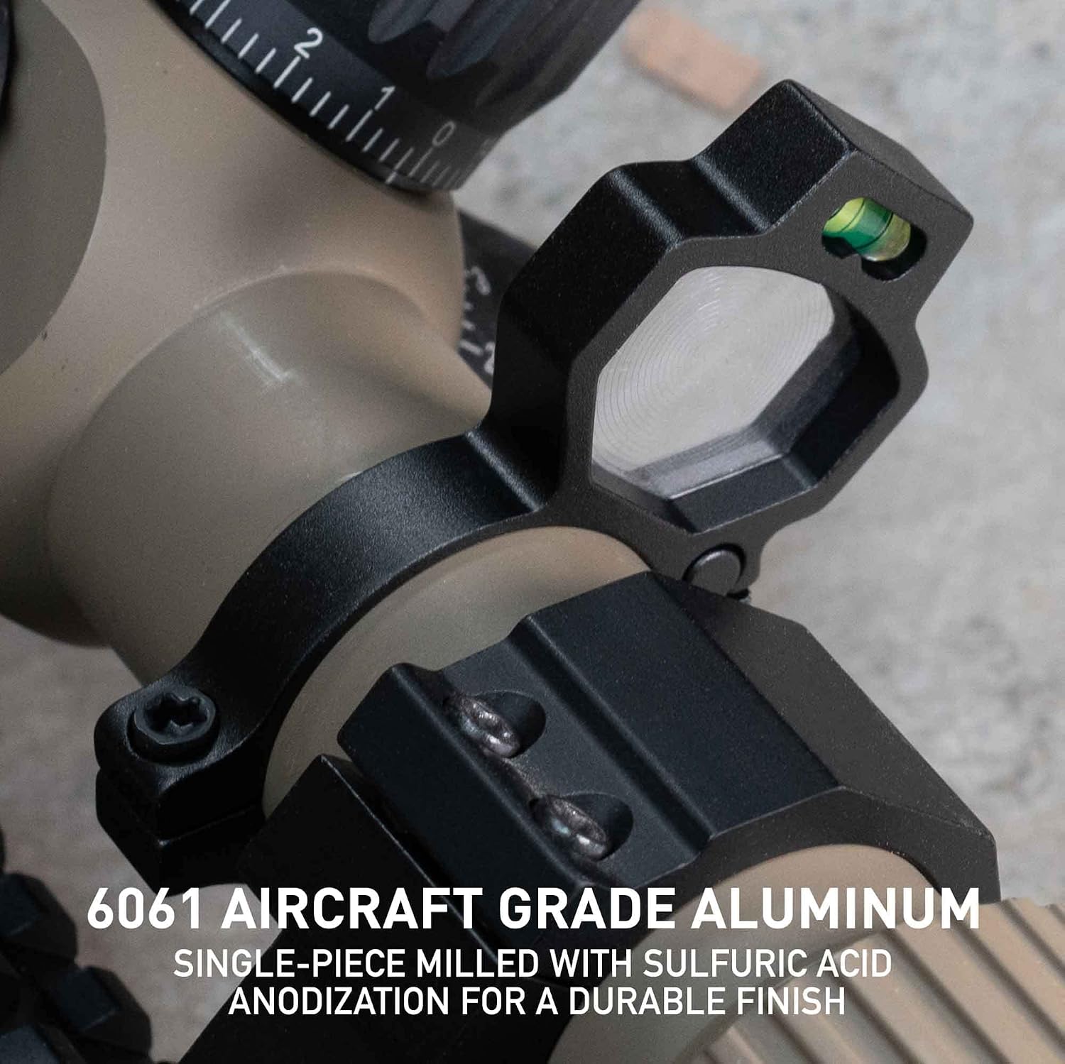 Monstrum Next Level Series Scope Turret Magnifying Glass with Level Bubble