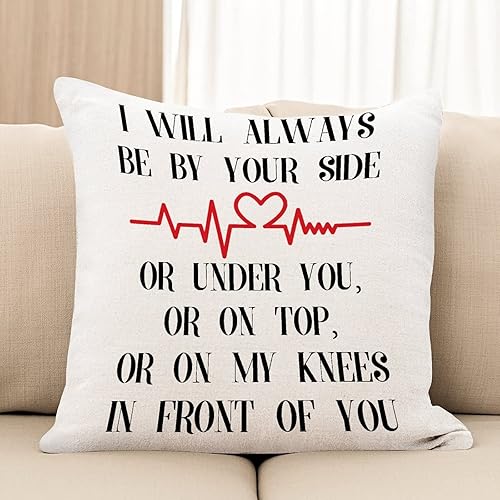 Miniatura 3 de Funda de cojín para sofá con texto en inglés "I Will Always Be by Your Side Or Under You", con texto en inglés «I Will Always Be by Your Side Or