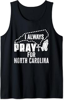 Rosary North Carolina Catholic Church Virgin Mary Jesus God Tank Top