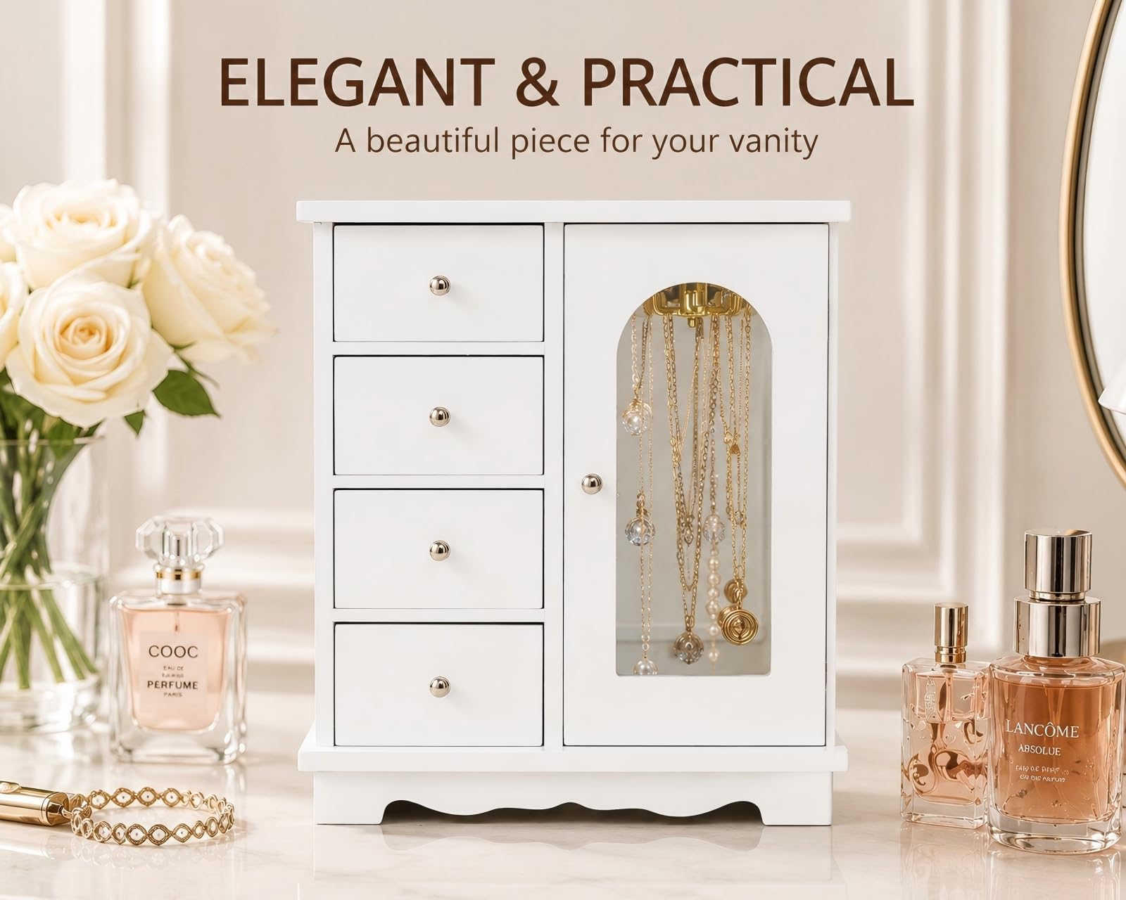 Amazon.com: ZGZD Jewelry Box Organizer for Women, Large-Capacity