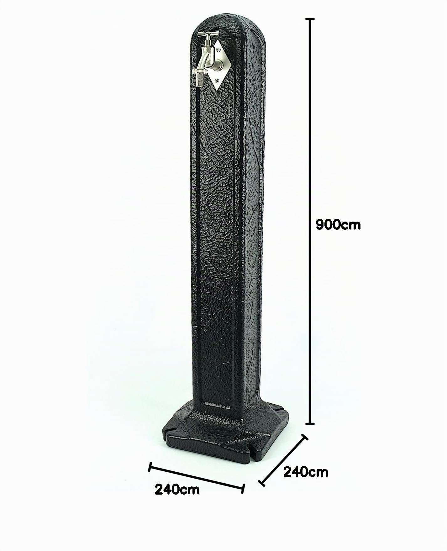 Wassersäule Wasserzapfsäule Entnahmestelle Wasserhahn Tanker Wasserzapfstelle Steinoptik Anthrazit