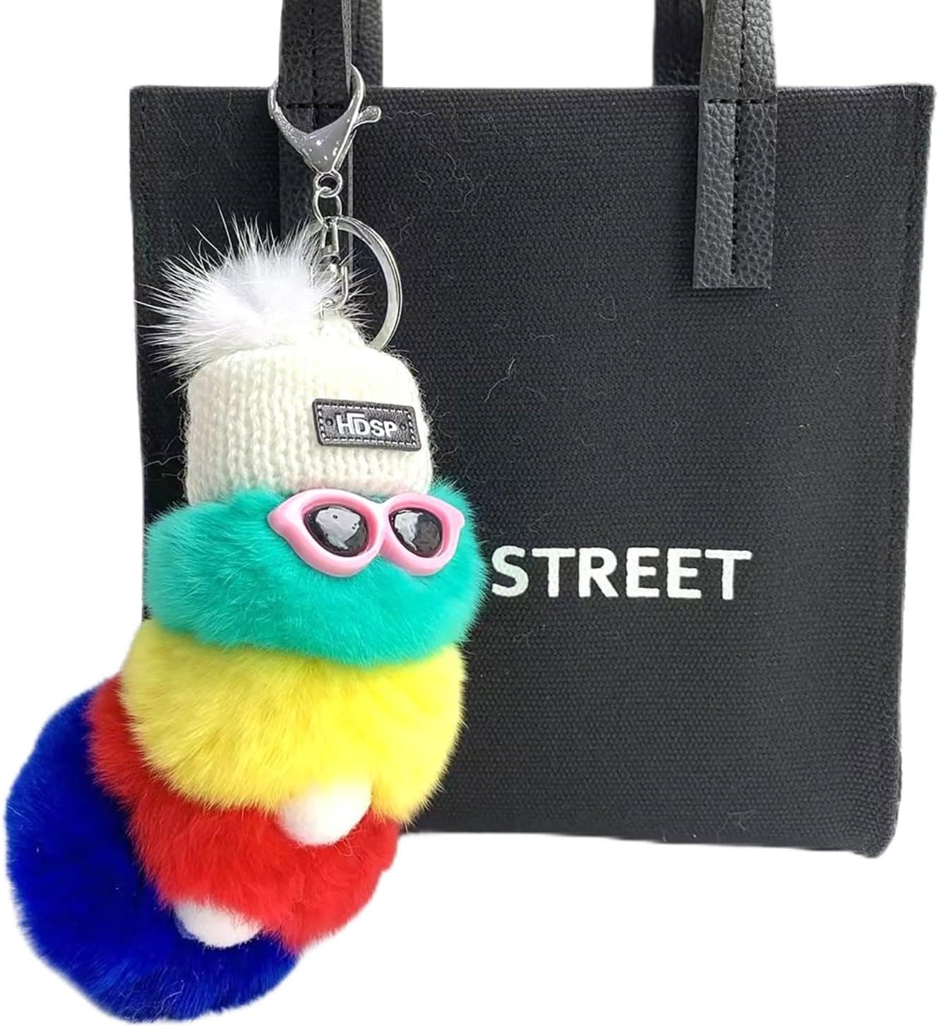 CRIZAN Plush Animal Ball Keychain Accessories for Women Teens Lovers for Handbags Wallets Backpacks and Car Keys Bag