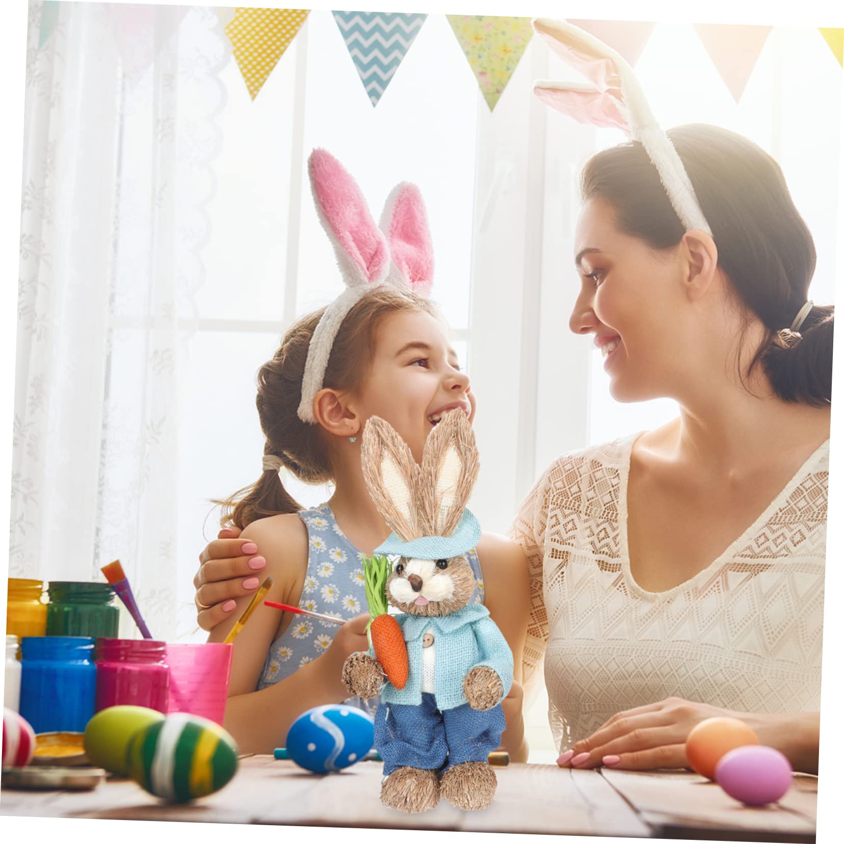 Alipis 2 Set Coniglio Di Paglia Fatto A Mano Cibo Per Conigli Arredamento Di Animali Di Natale Fare Rifiuti Il Coniglietto Di Pasqua È Accalcato Tratta Cavia Cotone 2 Pezzi * 2