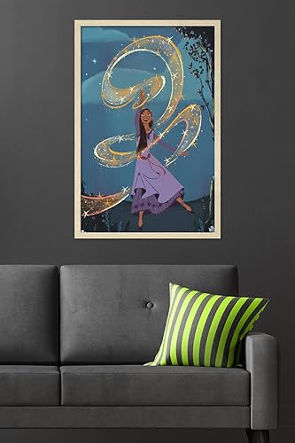 Vista 78 de Trends International Disney Wish - Póster de collage 6 (Asha), 34 pulgadas de largo x 22.4 pulgadas, paquete de póster y clip