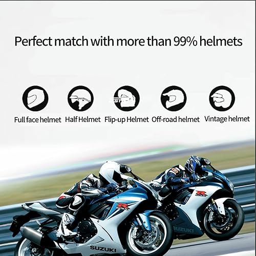 Miniatura 6 de Intercomunicador Bluetooth S-8X para motocicleta, auriculares para 2-6 conductores de hasta 3,280.8 ft de comunicación, impermeable IP67 con manos