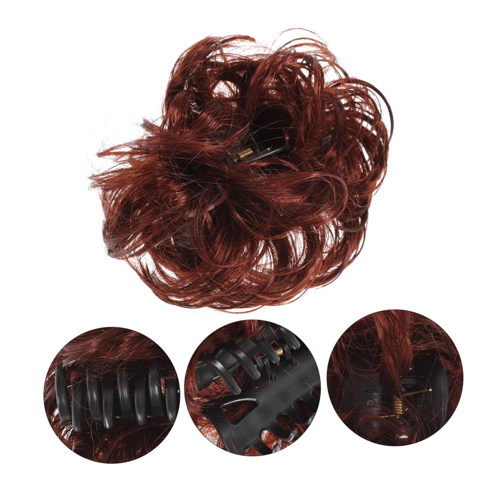 Didiseaon Synthetic Hair Bun Hairpiece Claw Clip Large Hairpin for Women Bun Hair Extension Set