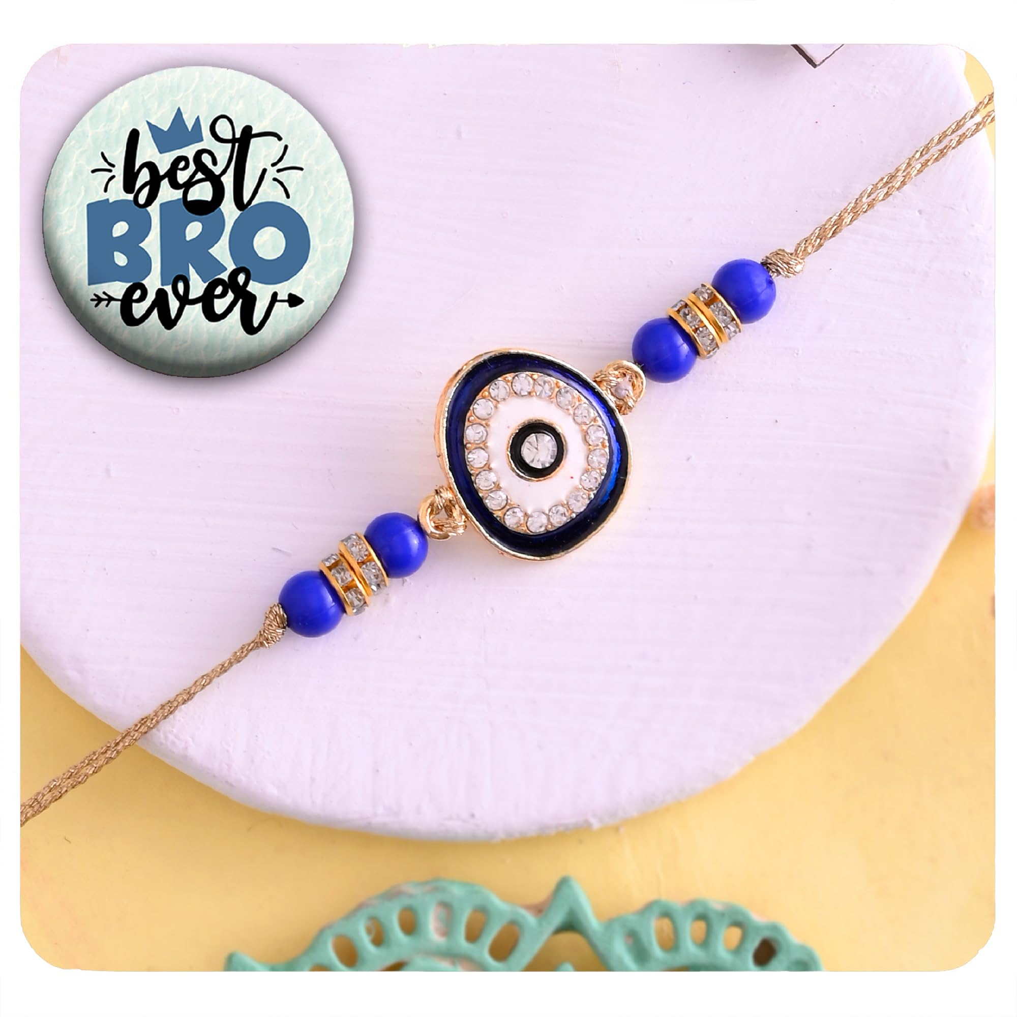 ascension Couple Rakhi Set for Bhaiya Bhabhi/Sisters Raksha Bandhan Gift Band Moli Bracelet Stone Pearl Blue Peacock Designer Couple Rakhi Brother Fridge Magnet (B0CD2G54MV) Amazon Price History, Amazon Price Tracker