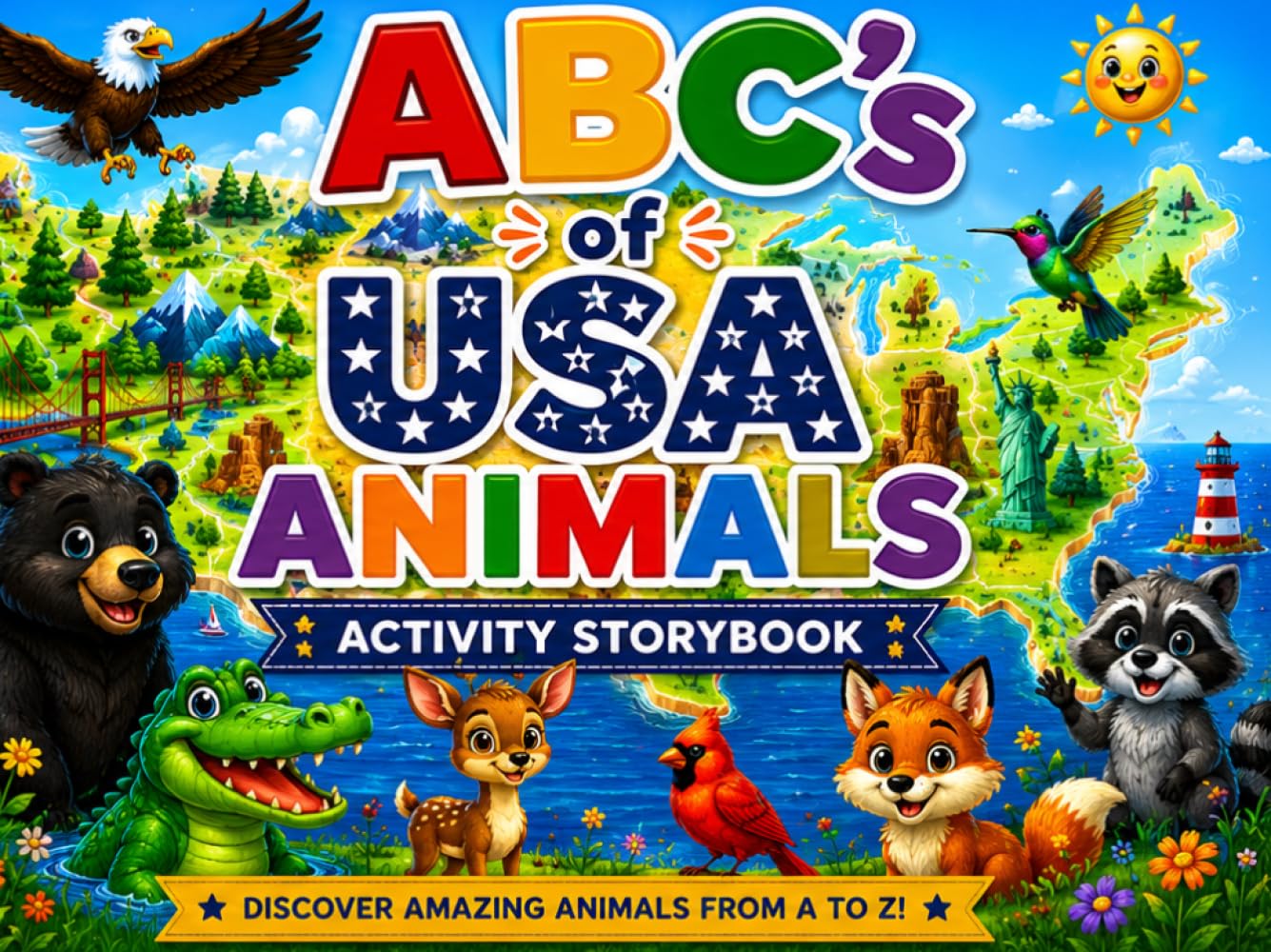 ABC's of USA Animals Activity Storybook