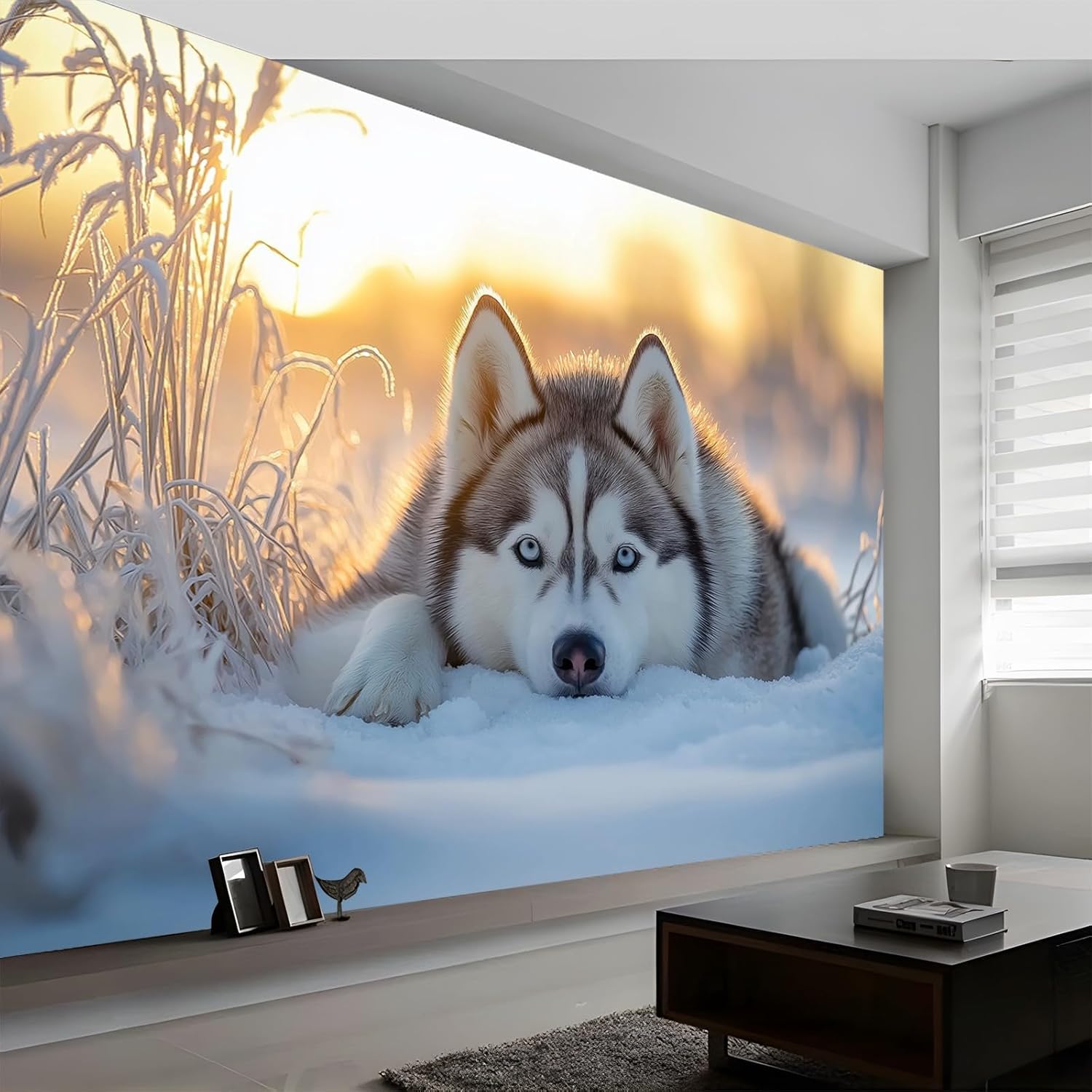 Papier Peint Intissé Husky : Fresque Murale Animaux Résistante