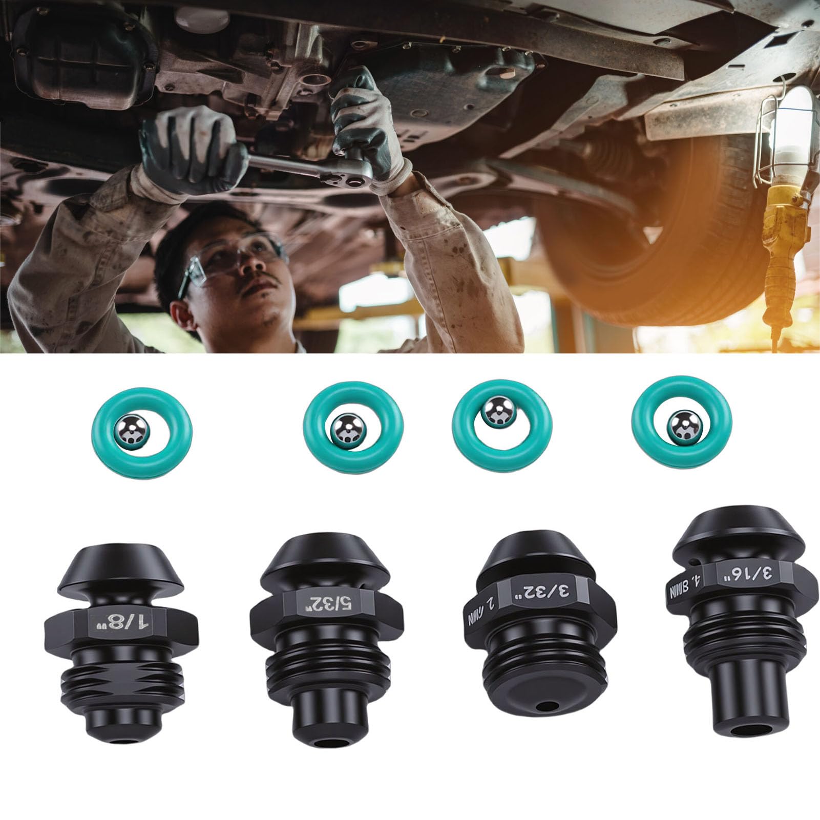 Piezas de Punta para Herramienta de Remache, Conjunto de Punta de Retención para Pistola Remachadora M12 2550 48-54-0100, Juego de 4 Piezas que Incluye Tamaños de Mandril de