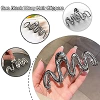 Vista 39 de Pinzas de pelo góticas de murciélago negro para mujeres y niñas, garra de pelo de murciélago gótico de aleación punk negra Y2K para decoraciones