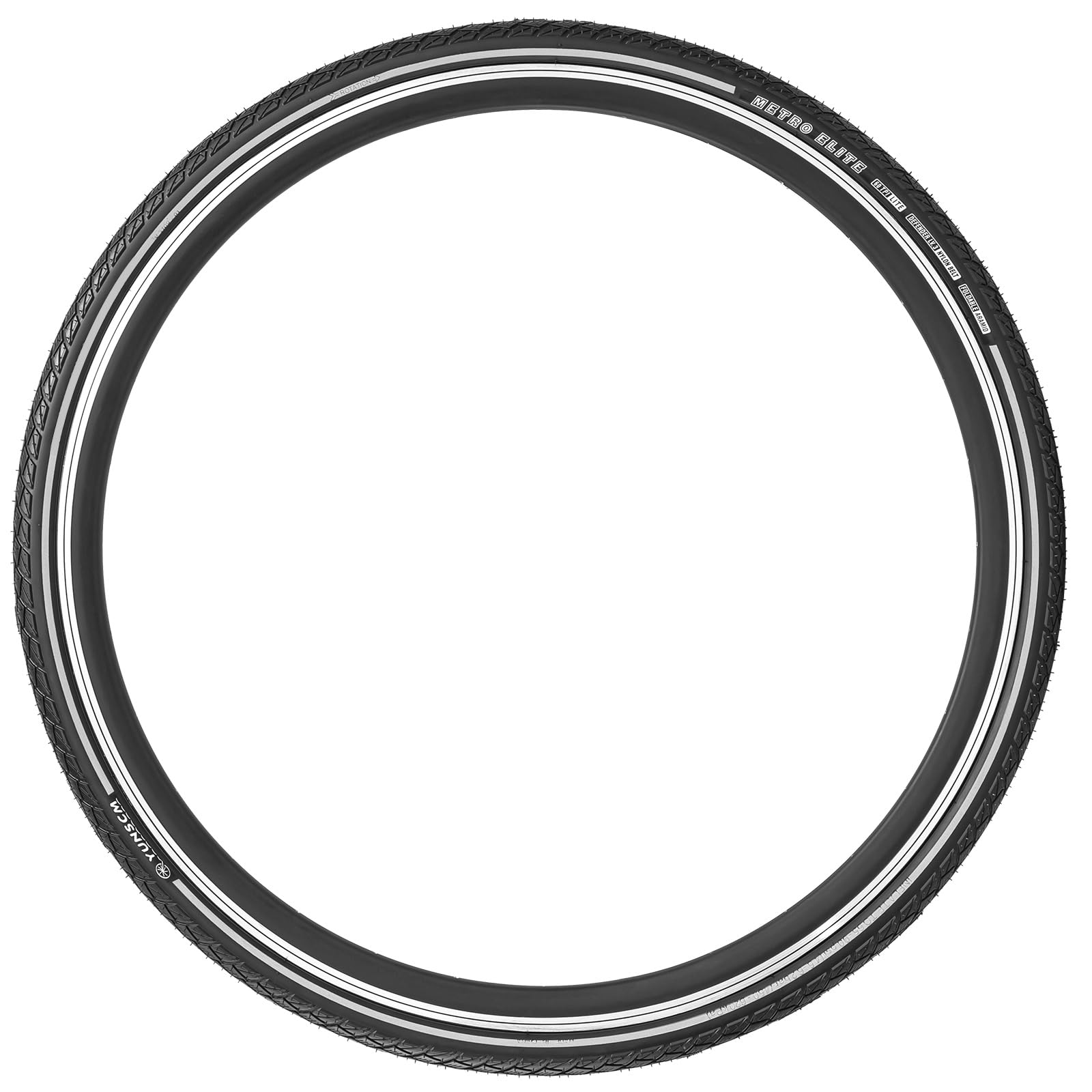 YunSCM 2 pneumatici per bicicletta in nylon 60TPI antiforatura, 26 pollici, 26 x 1,75, rivestimento 47-559, compatibili con città/strada, 26 x 1,75, pneumatici pieghevoli con strisce riflettenti