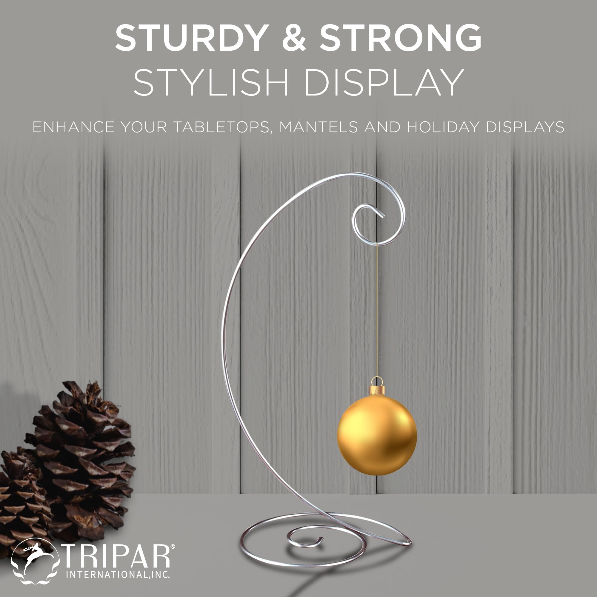 Amazon.com: TRIPAR 13” Silver Spiral Bottom Ornament Display Stand