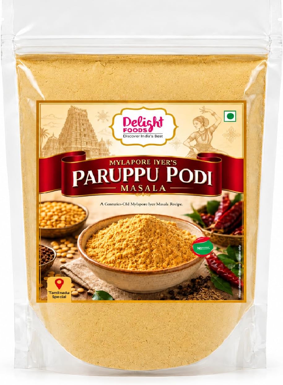 Mylapore Iyer's Paruppu Podi Masalas 350g | South Indian Gun Powder | Traditional Recipe Idli Dosa Podi | Tamil Nadu Special Spice Mix | Ready Masala | No Preservatives