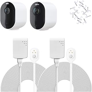 10FT Charging Cable for Arlo Ultra/Ultra 2/Pro 3/Pro 4/Pro 5s, Weatherproof Outdoor Charger Cable with Quick Charge Adapter, 2Pack (NOT Compatible with Arlo Essential Spotlight)