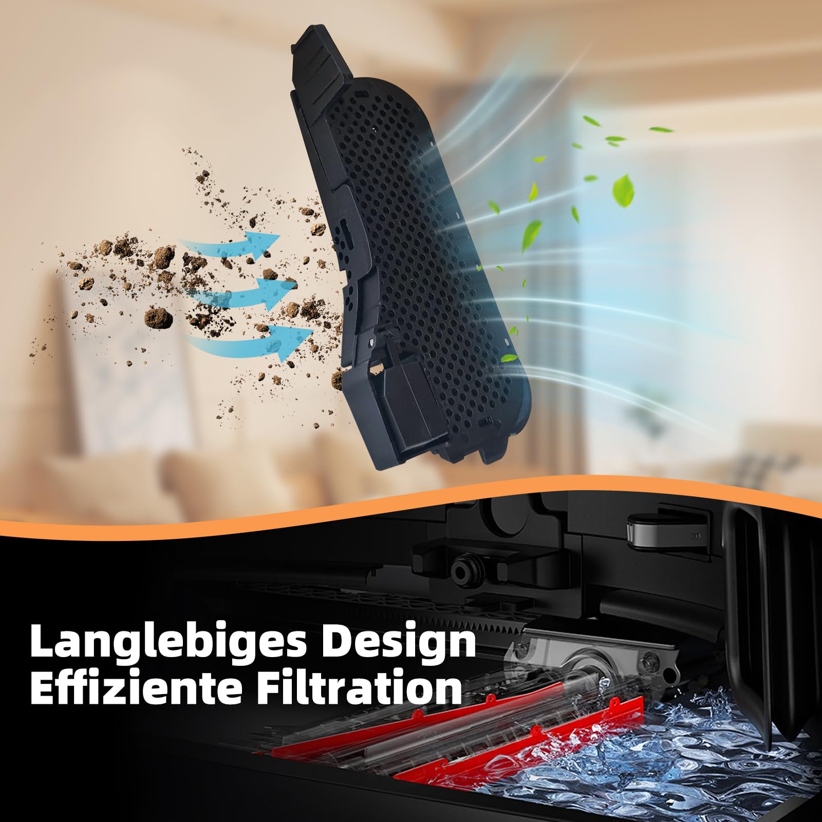 S8 MaxV Ultra Wasserfilter Wartungsbürste Reinigungsbürste und Mop Schrubber Zubehör Kompatibel mit Roborock S8 MaxV Ultra Saugroboter All-in-One-Dock Reinigungs-Tankfilter