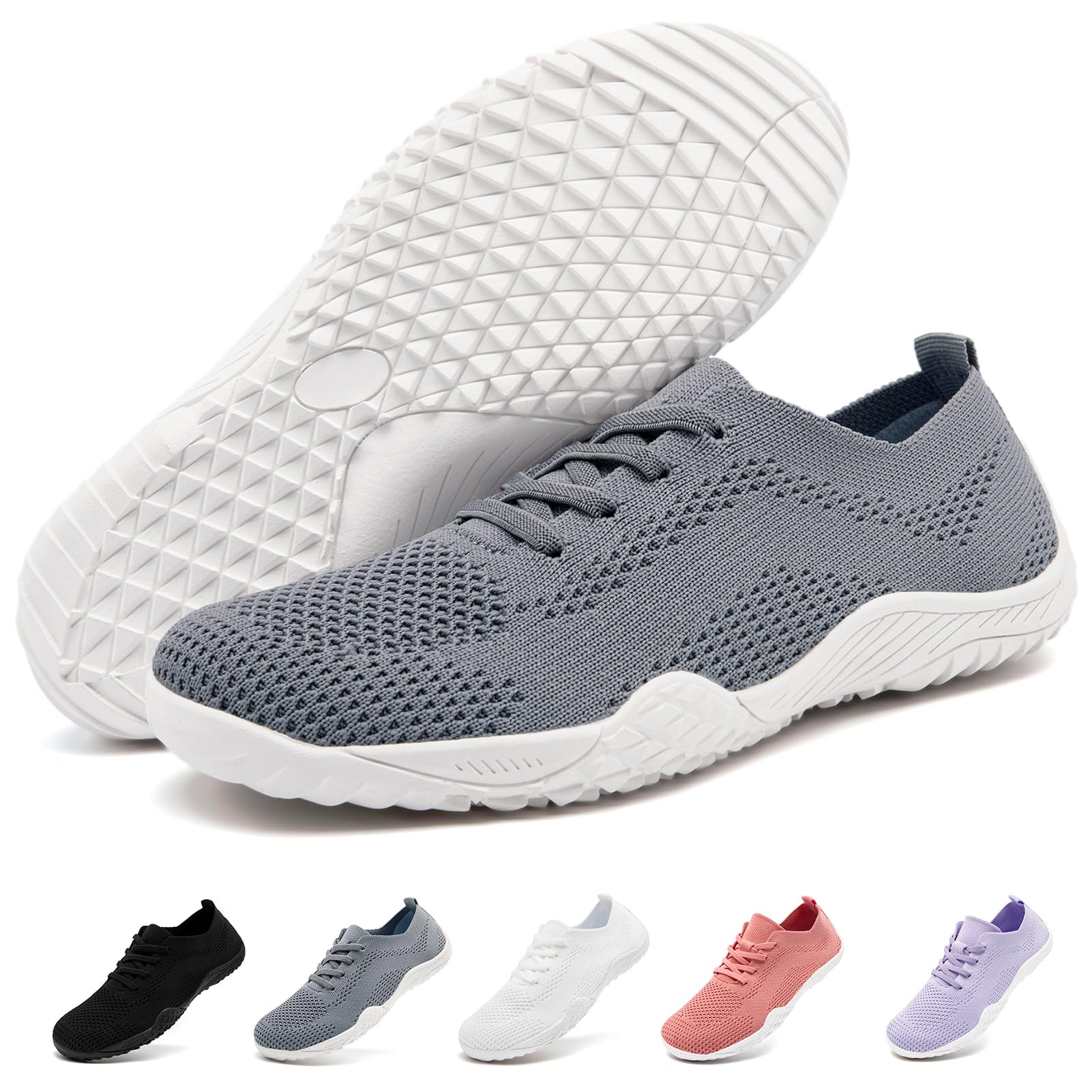 CMZSMM Barfußschuhe Damen Barfuss Schuhe Bequeme Hausschuhe Laufschuhe Sneaker Atmungsaktiv Fitnessschuhe Turnschuhe Wanderschuhe Zero-Drop Solhe Sportschuhe