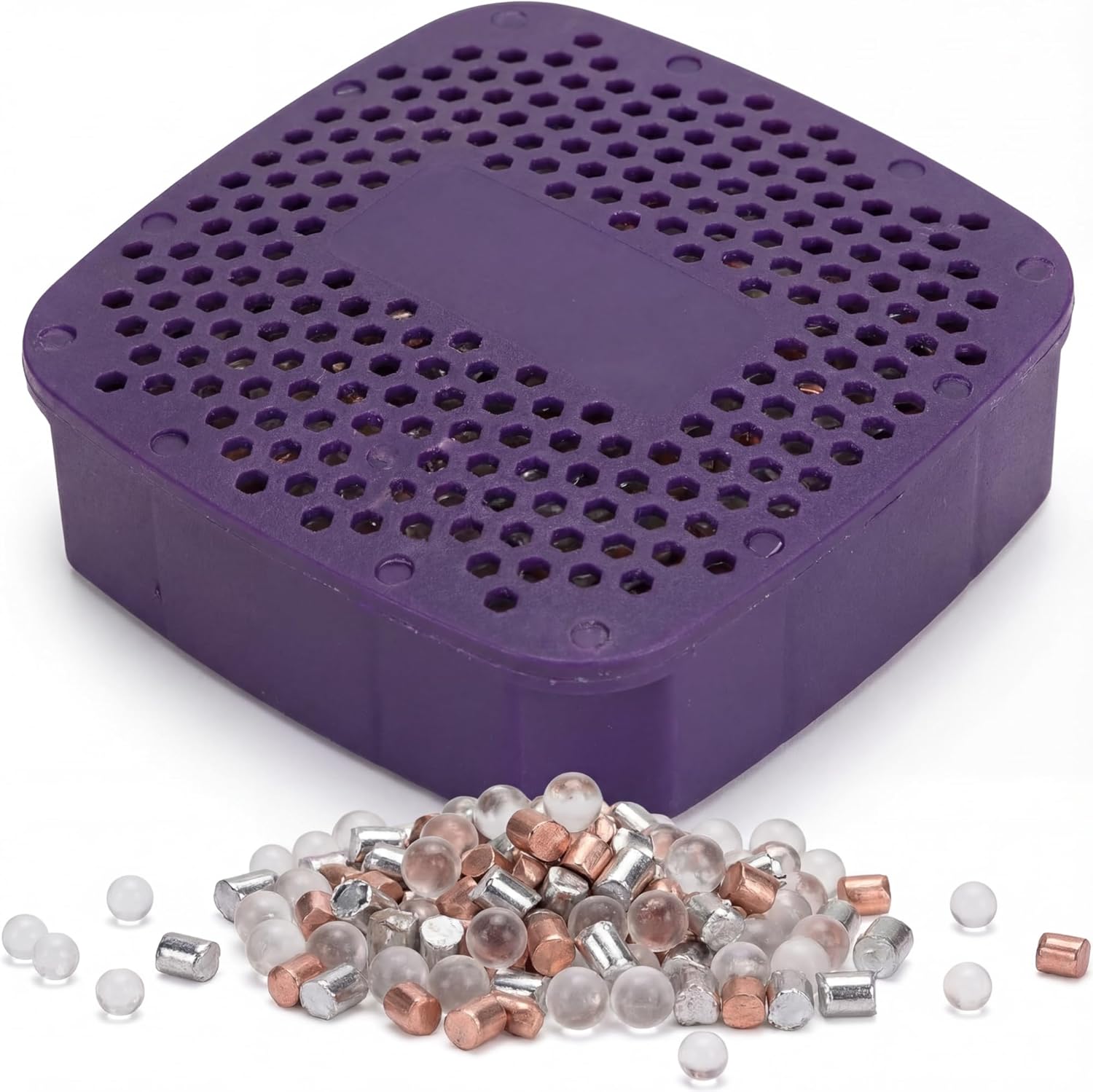 Hot Tub Mineral Cartridge by HTS Turbo with Active Elemental Metals: Silver (Ag), Copper (Cu) and Zinc (Zn)- Square. Made in THE USA