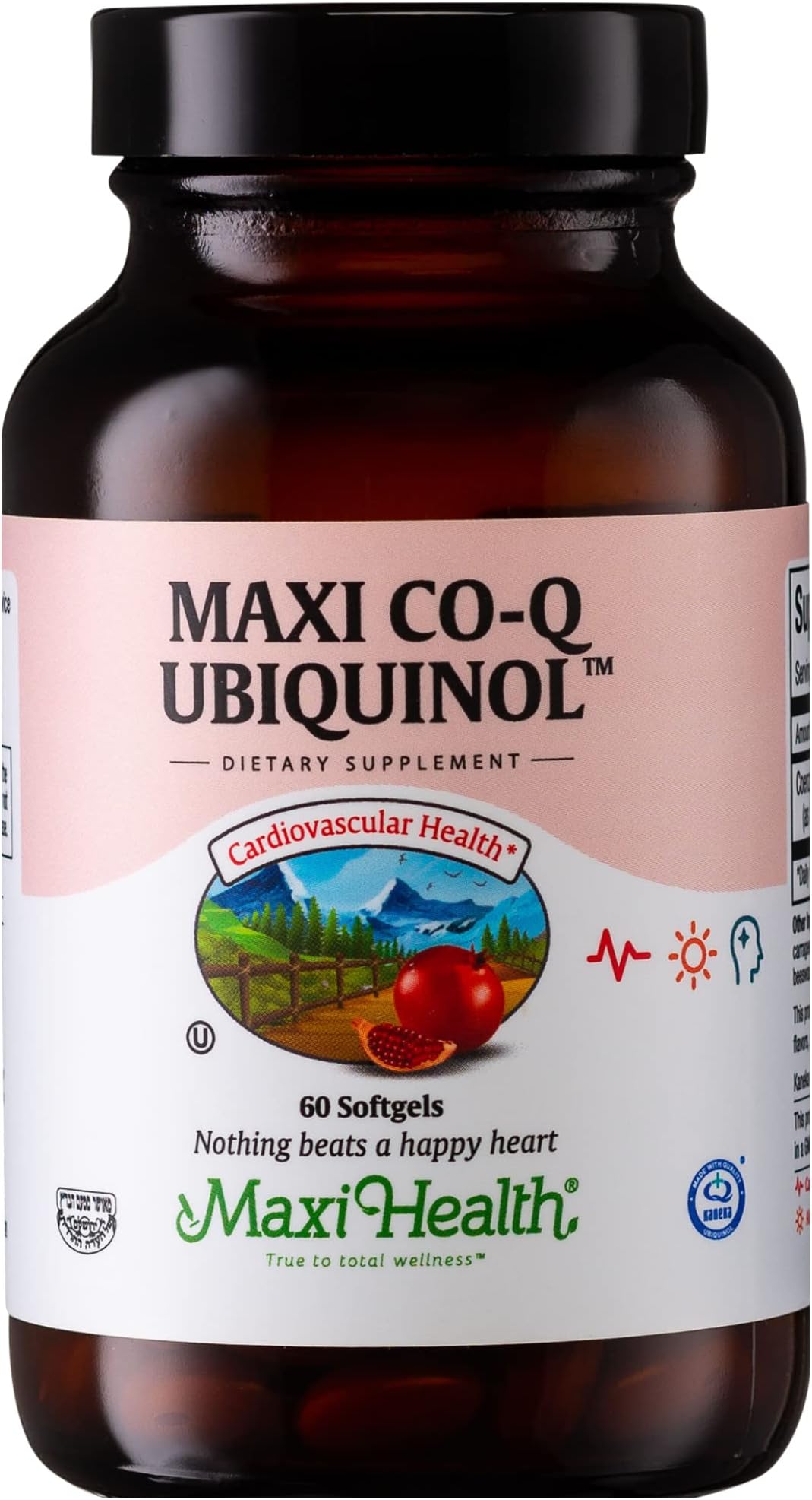 CoQ10 Ubiquinol - CoQ10 100mg Softgels - Kosher Co Q 10 Supplement for Cardiovascular Health - Superior Absorption - Co Q10 Supplement Ubiquinol 100mg for Cellular Energy - Coenzyme Coq 10 (60 Count)